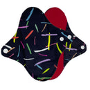 wiederverwendbare Stoffbinden für die Periode, rote Microfleece-Innenbinde mit Flügeln, Damenbinden für Tag und Nacht in 4 Größen