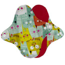 wiederverwendbare Stoffbinden für die Periode, rote Microfleece-Innenbinde mit Flügeln, Damenbinden für Tag und Nacht in 4 Größen