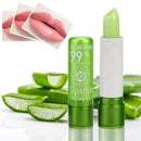 1PC Feuchtigkeits-Lippenbalsam Langanhaltender natürlicher Aloe Vera Lippenstift Farbe Stimmungswechsel Langanhaltender feuchtigkeitsspendender Lippenstift Anti-Aging