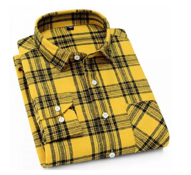 2021 Spring Autumn Plaid Shirt Men Cotton New Male Casual Long Sleeve Shirt  High Quality  Man Clothes