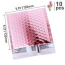 10 Uds 15x20 + 4cm sobre de burbujas de oro rosa/sobre de burbujas de papel de aluminio de oro rosa para embalaje de regalo y bolsa de recuerdo de boda y sobres de correo