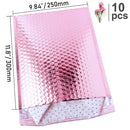 10 Uds 15x20 + 4cm sobre de burbujas de oro rosa/sobre de burbujas de papel de aluminio de oro rosa para embalaje de regalo y bolsa de recuerdo de boda y sobres de correo
