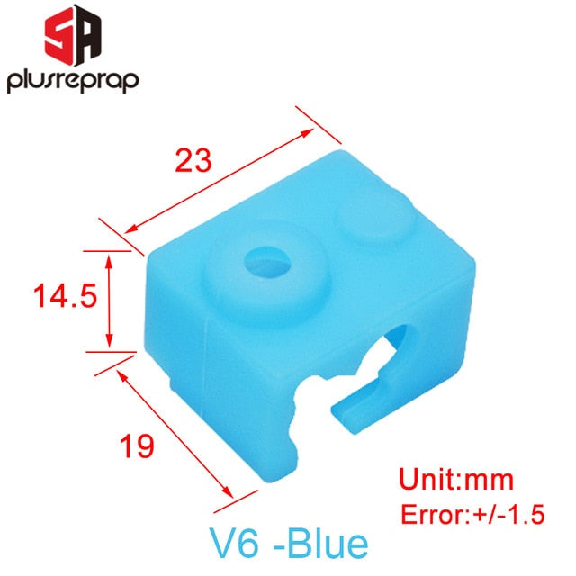 Piezas de impresora 3D calcetín de silicona para V6 Volcano MK8/MK9/CR10/CR10S bloque calentado cubierta de mantenimiento caliente