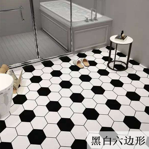 Self-adhesive floor wallpaper bathroom waterproof stickers 3d wallpaper floor tiles bedroom kitchen floor non-slip wall stickers
