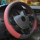9-Farben-Sport-Auto-Lenkradabdeckungen Anti-Rutsch-Leder-Auto-Lenkradabdeckung Car-Styling Anti-Catch-Halter Protor
