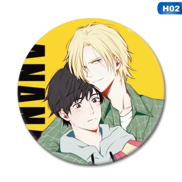 New Manga Anime BANANA FISH Okumura Eiji Cosplay Badge Brooch Pins Cartoon Collection Badges For Backpacks