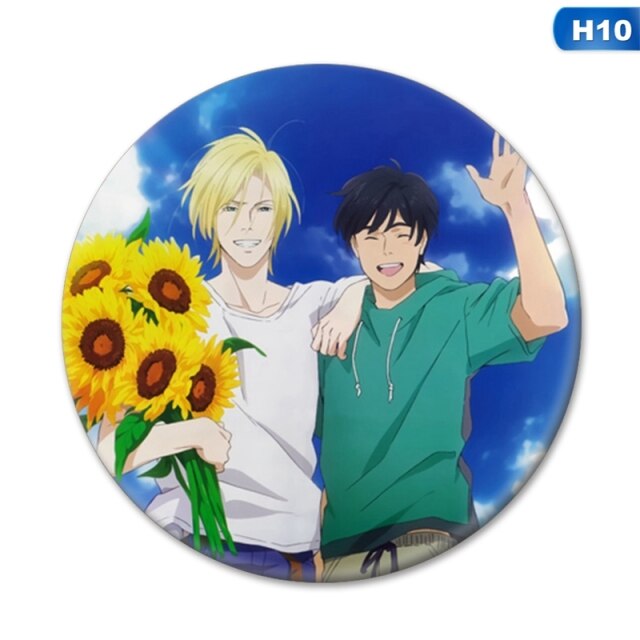 New Manga Anime BANANA FISH Okumura Eiji Cosplay Badge Brooch Pins Cartoon Collection Badges For Backpacks