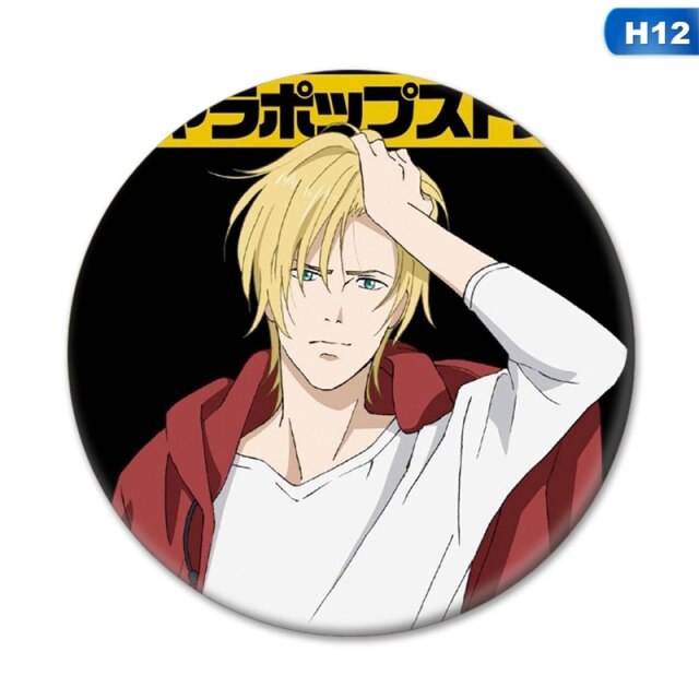 New Manga Anime BANANA FISH Okumura Eiji Cosplay Badge Brooch Pins Cartoon Collection Badges For Backpacks