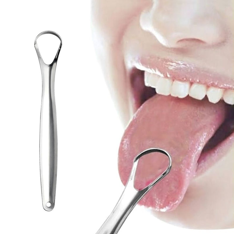 1 STÜCK Nützlicher Zungenschaber Edelstahl Oral Zungenreiniger Medizinische Mundbürste Wiederverwendbarer Frischer Atemmacher