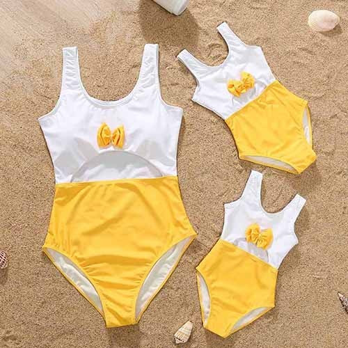 Fashion Mommy And Me Clothes Family Swimwear For Mother Daughter Swimsuit Matching Bikini Women Girls Clothes