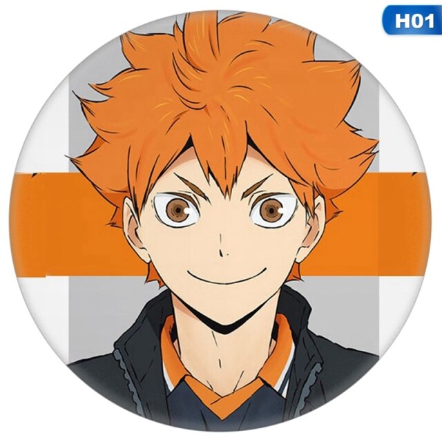 Anime Haikyuu!! Brooch Metal Volleyball Boy Badge Cosplay Backpack Clothes Accessories