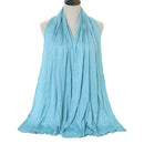 Bufanda Hijab de Jersey de algodón Modal, chal largo musulmán, turbante suave liso, envolturas para la cabeza para mujer, diadema africana, 170x60cm