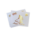 40Pcs/lot Mini thank you Card gold simple design Scrapbooking party invitation Greeting Card Birthday Gift Message Cards