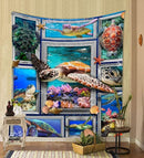 Nordic psychedelische hängende Stoff Hintergrund Wandverkleidung Heimtextilien Wanddecke Wandteppich Schlafzimmer Wandbehang 95 * 73cm