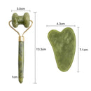 Jade-Roller-Massagegerät für Gesichtsroller Gua Sha Jade-Stein-Gesichtsmassagegerät Beauty Thin Face Lift Anti-Falten-Gesichtspflege-Tools