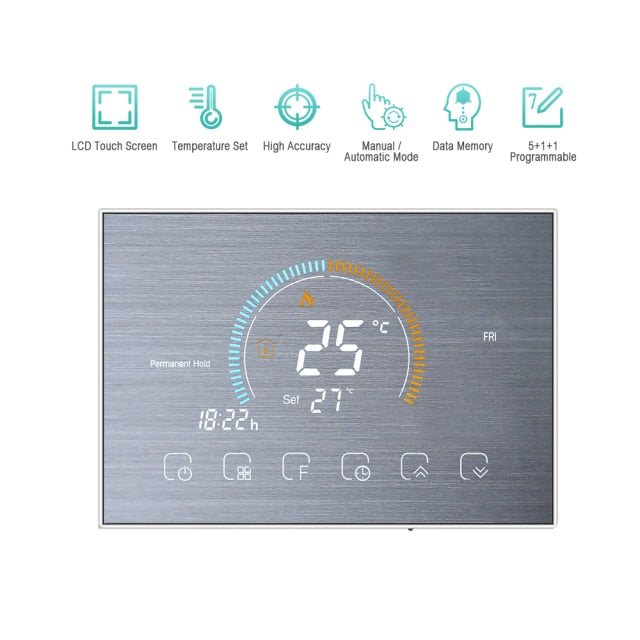95-240V Wi-Fi Smart Programmable Thermostat Gas Boiler Heating Thermoregulator Compatible with Amazon Google Home Tmall Genie