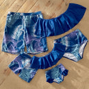 Trajes de baño de hoja de aspecto familiar, traje de baño a juego para madre e hija, pantalones cortos de baño para padre e hijo, trajes de baño para mamá y yo, trajes de ropa