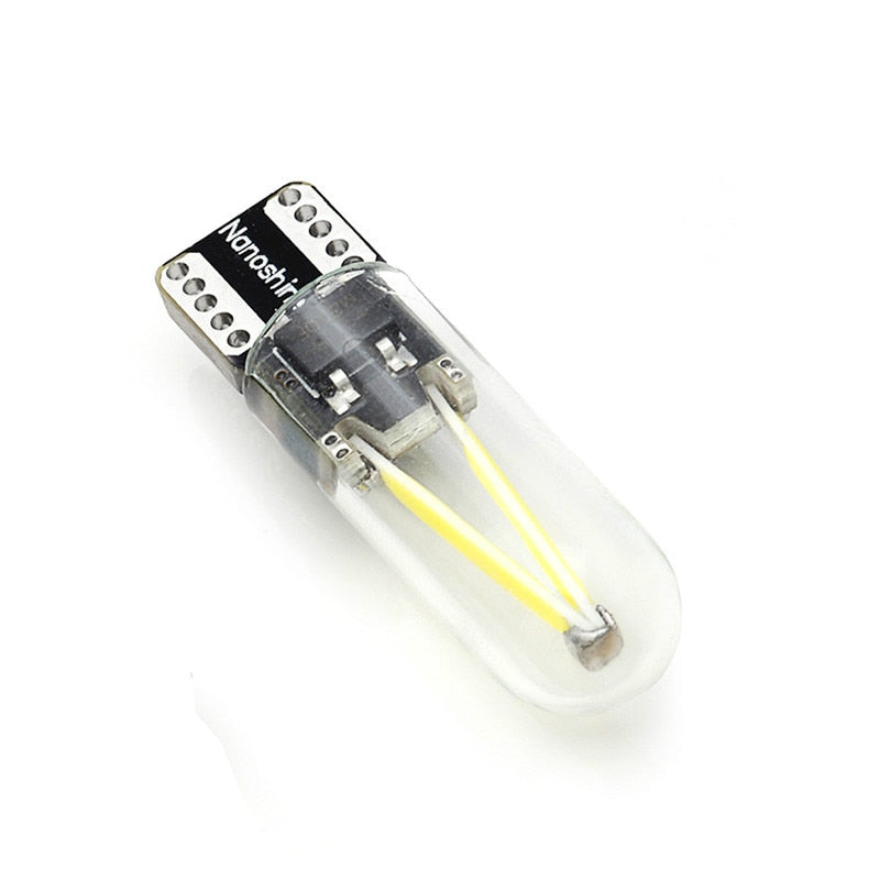 Neueste W5W LED T10 Cob Glas Autolicht LED Glühfaden Auto Automobile Lesekuppellampe DRL Auto Styling 12V