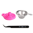 Neue Metall-UV-Harz-Filterschale + Silikon SLA 3D-Drucker UV-Harz-Trichter 3D-Druckerteile