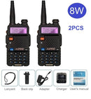 Baofeng UV-5R 8W Walkie Talkie portátil CB Ham Radio Amateur 10KM UHF VHF escáner Radio FM transceptor UV5R UV 5R para caza