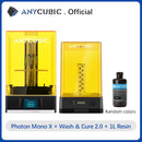 ANYCUBIC Photon Mono X Impresora 3D 8.9 pulgadas 4K Monocromo LCD Impresoras de resina UV Impresión 3D Control de aplicación de alta velocidad SLA Impresora 3D