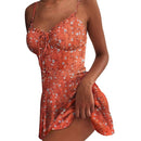 MoneRffi 2021 Sommer V-Ausschnitt Blumendruck Kleid Frauen Schulterfrei Rüschen Partykleid Sexy Lace-Up Backless Minikleider Vestidos