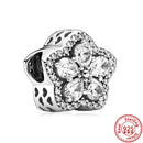 100% 925 Sterling Silber Feder Stammbaum Schneeflocken Junge baumeln Perlen passend für Original Pandora Charms Armbänder DIY Damen Schmuck