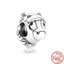 100% 925 Sterling Silber Feder Stammbaum Schneeflocken Junge baumeln Perlen passend für Original Pandora Charms Armbänder DIY Damen Schmuck