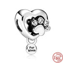 100% 925 Sterling Silber Feder Stammbaum Schneeflocken Junge baumeln Perlen passend für Original Pandora Charms Armbänder DIY Damen Schmuck
