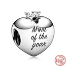 100% 925 Sterling Silber Feder Stammbaum Schneeflocken Junge baumeln Perlen passend für Original Pandora Charms Armbänder DIY Damen Schmuck