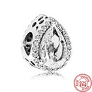 100% 925 Sterling Silber Feder Stammbaum Schneeflocken Junge baumeln Perlen passend für Original Pandora Charms Armbänder DIY Damen Schmuck