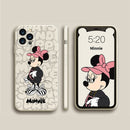 Funda de silicona DISNEY 2021 Minnie para IPhone 11 Pro Xs Max iPhone SE 2020 6 6S 7 8 Plus, funda completa oficial de silicona líquida 360
