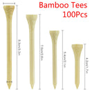 100 Teile / satz Golf Tees Bambus Tee Golfbälle Halter 4 Größen erhältlich Stärker als Holz Tees Drop Ship