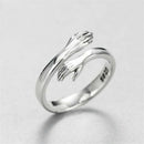 heißer neuer 925er Sterlingsilber europäischer und amerikanischer Schmuck lieben Umarmungsring Retro-Art und Weisegezeitenströmung offener Ring GN601