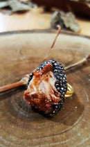 Dr Stone Naturstein Vanadinit Stein 22 Karat vergoldeter Damen Armreif WHSR26