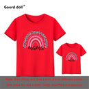 1pc Fashion Mama und Mini Rainbow Print Familie passendes T-Shirt Kurzarm Family Look T-Shirts Mutter und Tochter Kleidung