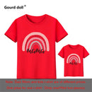 1pc Fashion Mama und Mini Rainbow Print Familie passendes T-Shirt Kurzarm Family Look T-Shirts Mutter und Tochter Kleidung