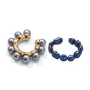 2020 neue Art und Weise Perlen-Ohr-Manschette Böhmen stapelbare C-förmige CZ Strass Kleine Earcuffs Ohrclips für Frauen Hochzeit Schmuck