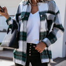 Hemden Für Frauen Plaid Langarm Button Up Shirt Kragen Tops Und Bluse 2021 Herbst Frühling Mode Lose Beiläufig Schwarz Weiß
