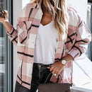 Hemden Für Frauen Plaid Langarm Button Up Shirt Kragen Tops Und Bluse 2021 Herbst Frühling Mode Lose Beiläufig Schwarz Weiß