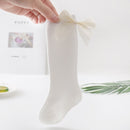 2020, calcetines para niñas pequeñas, calcetines largos suaves hasta la rodilla con lazo grande para niñas pequeñas, calcetines largos suaves para niños con lazo 100% de algodón, calcetines para recién nacidos de 0 a 3 años