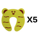 5 teile/los Schutz Baby Sicherheit Niedlichen Tier Sicherheit Türstopper Baby Karte Schloss Neugeborenen Pflege Kind Fingerschutz