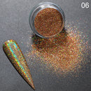 Holographics Powder Nail Glitter Laser Silver Pink Glitter Chrome Nail Powder Shimmer Gel Polish Flakes for Pigment Dust