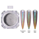 Holographics Powder Nail Glitter Laser Silver Pink Glitter Chrome Nail Powder Shimmer Gel Polish Flakes for Pigment Dust