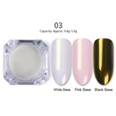Holographics Powder Nail Glitter Laser Silver Pink Glitter Chrome Nail Powder Shimmer Gel Polish Flakes for Pigment Dust