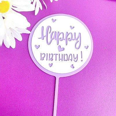 10 Uds. Adornos para tarta de feliz cumpleaños, decoración para tarta hecha a mano, decoración para tarta de mariposa para boda, fiesta de cumpleaños, Baby Shower