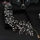 YouLaPan HP295, tocado de flores, diadema de boda para novia, perlas de cristal, Tiara para mujer, tocados de novia, accesorios de joyería para el cabello