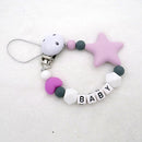 Mauskopf-Stil, handgefertigt, personalisierter Name, Schnullerclips, Silikon-Attaché, Tetine, personalisieren, Infant Chupetero Personalizado