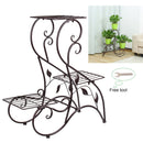 3-stöckiger Metall-Pflanzenständer, Blumenregal, Topflagerregal, Präsentationsregal, Halter, Zuhause, drinnen, draußen, Dekoration, Garten, Balkon, 60 x 22 x 60 cm