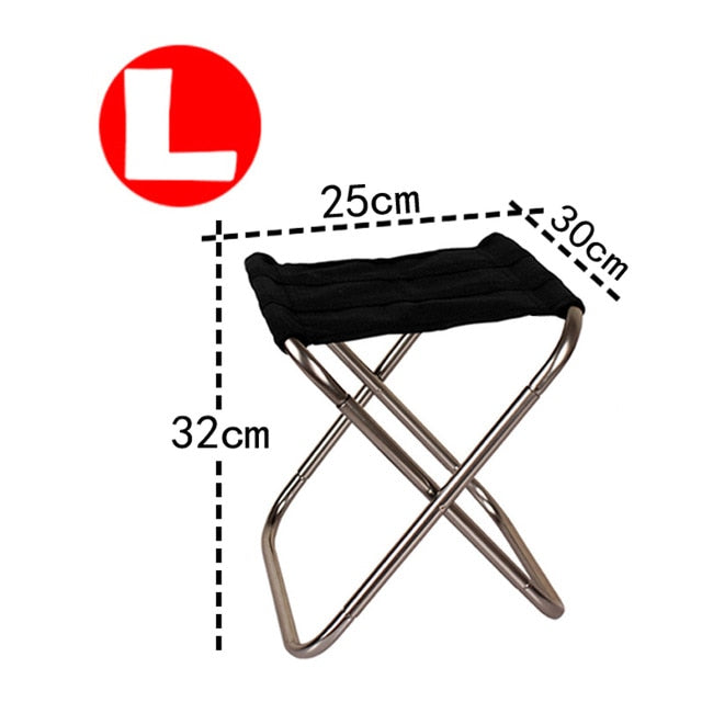 Silla plegable para acampar, silla ligera para Picnic, silla de pesca, tela de aluminio plegable, silla de playa portátil para exteriores, muebles de exterior